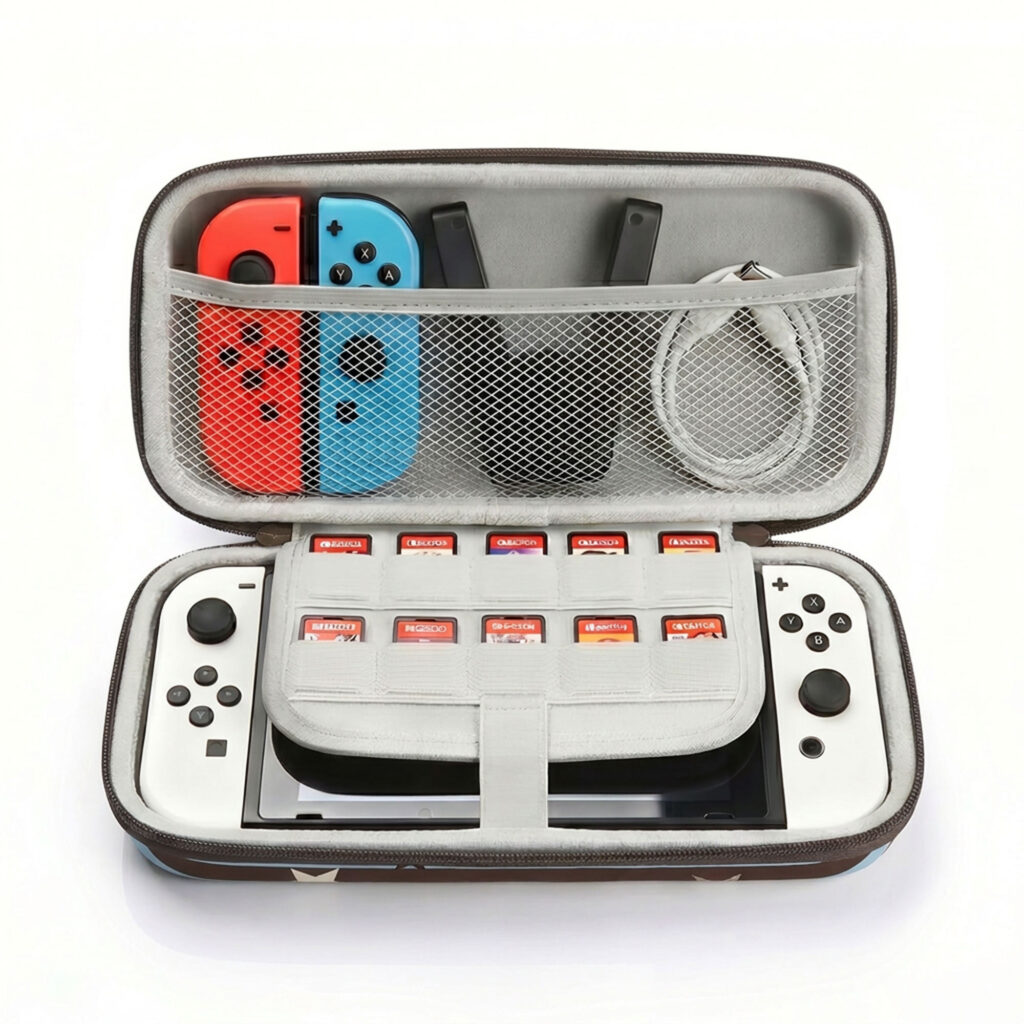 EVA Hard Shell Waterproof Shockproof 10-Slot Travel Case for Nintendo Switch 2/S